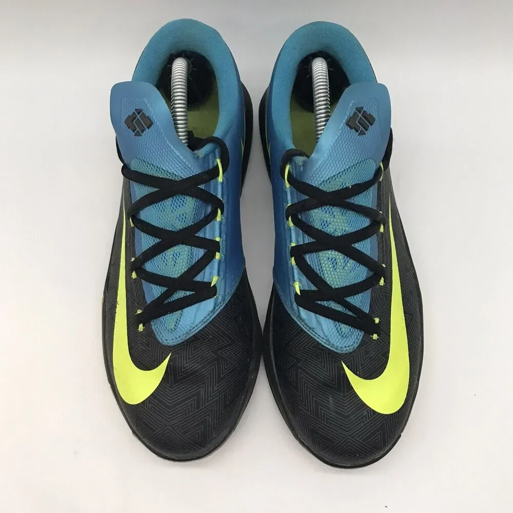 Nike KD VI 6 Athletic Sneakers Youth 5Y Black Volt Blue 599477-006 Kevin Durant